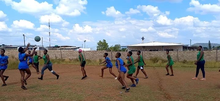 Young people engaged in a sports and wellbeing programme